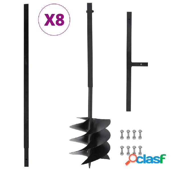 vidaXL Taladro de tierra con mango 250 mm tubo de extensión