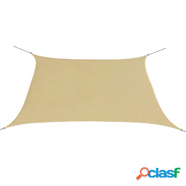 vidaXL Toldo de vela cuadrado tela Oxford beige 3,6x3,6 m