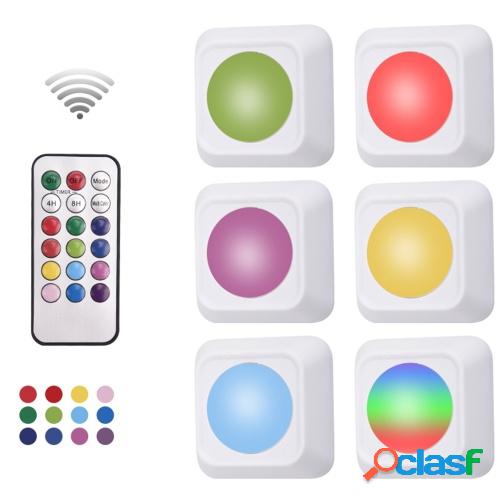 6PCS RGB debajo de las luces del gabinete con control remoto