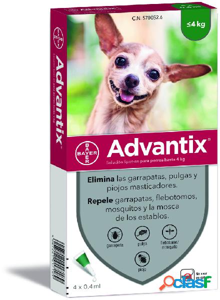 Advantix Pipetas Raza Toy hasta 4 kg