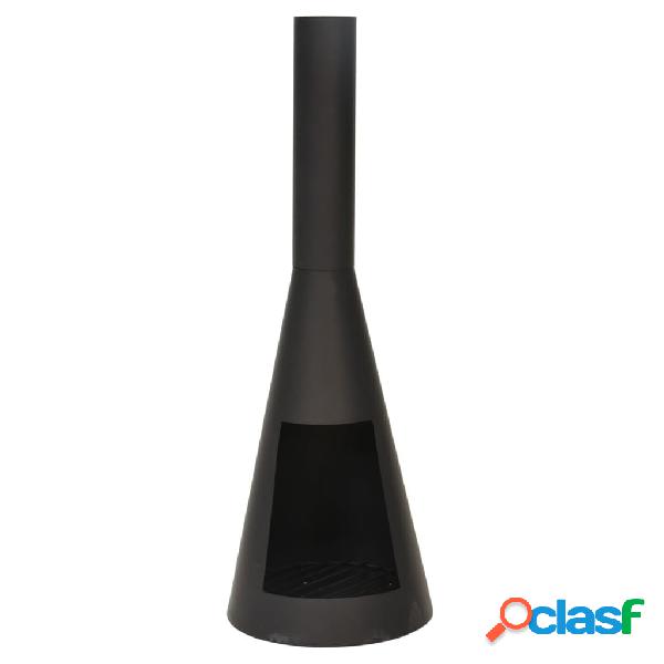 Ambiance Chimenea con tubo Ambient negro 100 cm