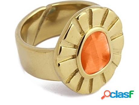 Anillo Sunflowers (Acero Inoxidable - Dorado y Naranja -