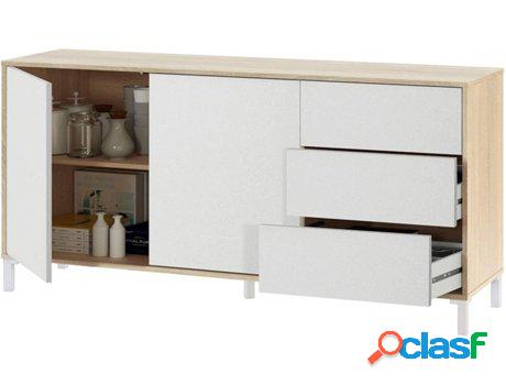 Aparador HABITDESIGN Brooklyn (Blanco Artik - Roble -