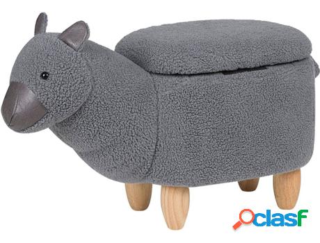 Banco con Almacenamiento Alpaca (Gris - Poliéster -30x65x45