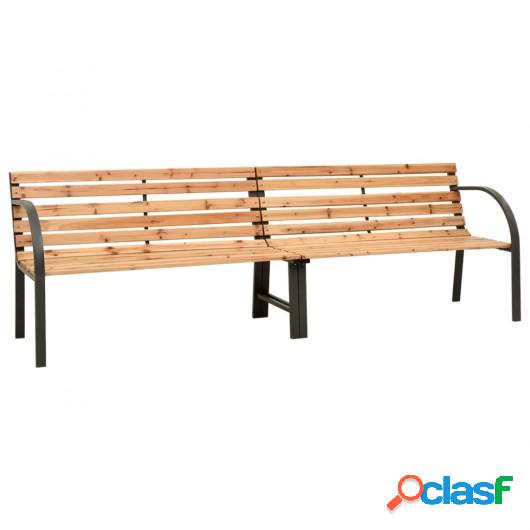 Banco doble de jardín 241 cm madera de abeto chino