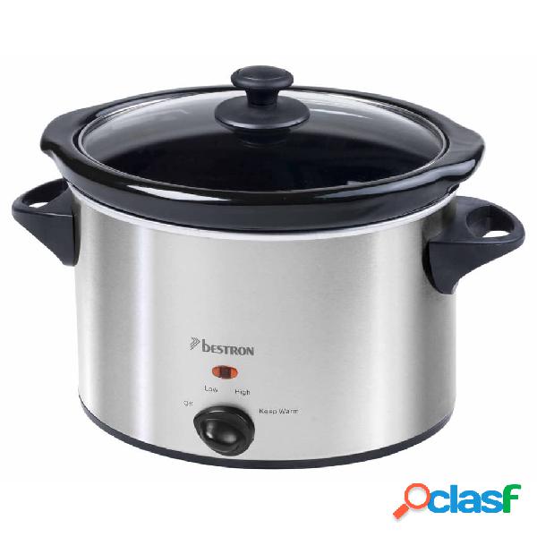 Bestron Olla de cocción lenta ASC350 180 W 3,5 L acero