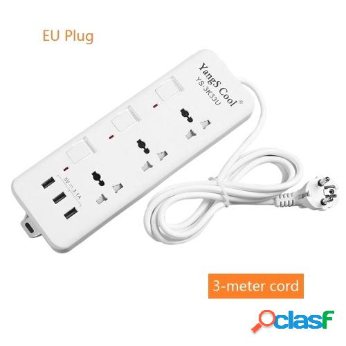 Cable de 3 metros Enchufes eléctricos Estación de carga