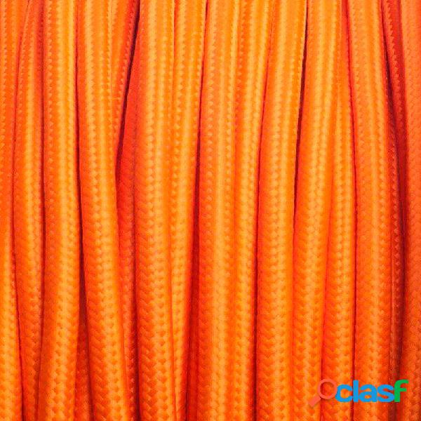 Cable textil redondo 2x075mm 1m naranja