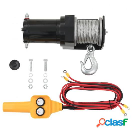 Cabrestante eléctrico con mando a distancia 12 V 907 kg