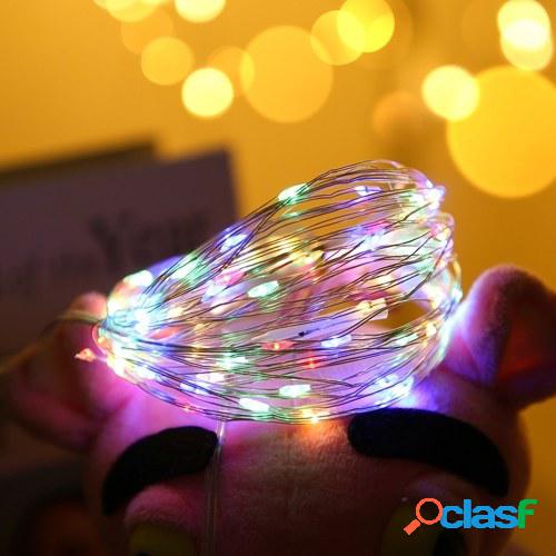 Cadena de luz USB multicolor de 5 m con caja de batería