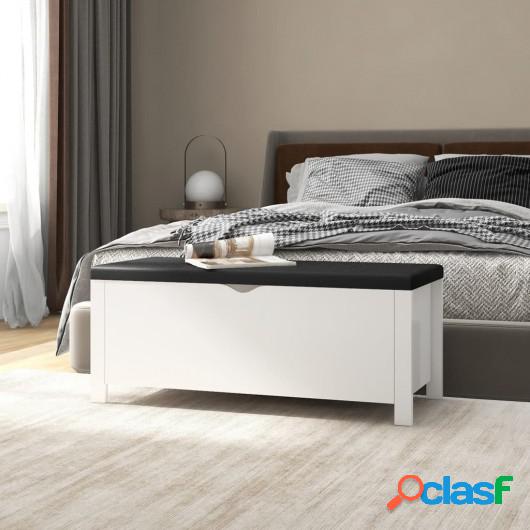 Caja de almacenamiento aglomerado con cojín blanco