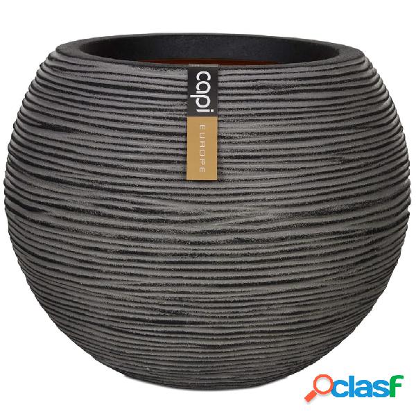 Capi Jarrón forma de bola Nature Rib 62x48 cm gris