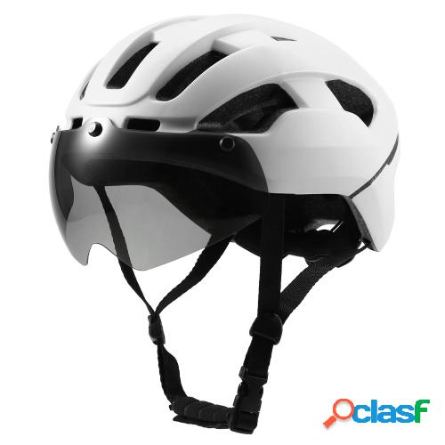 Casco de ciclismo transpirable con luz trasera Gafas