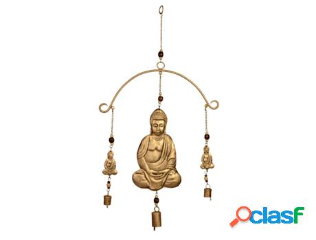 Colgante Buda Dorado de Metal 68*3*39cm Colgante