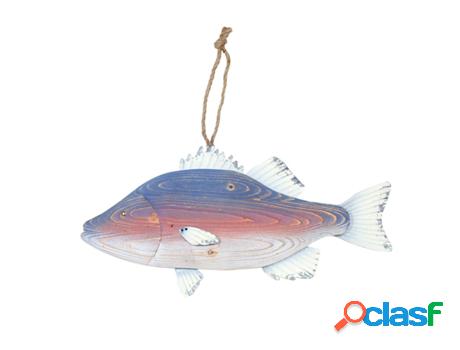 Colgante Pez Madera Relieve Decoración Colgantes Colección
