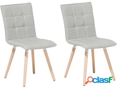 Conjunto 2 Sillas de Comedor Brooklyn (Gris - Poliéster