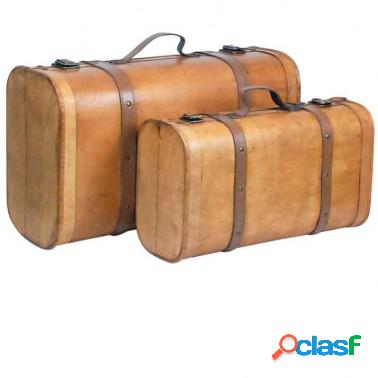 Conjunto 2 maletas madera estilo vintage
