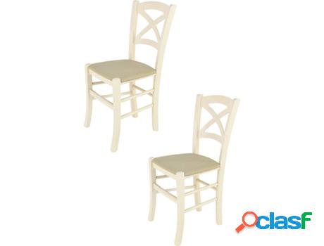 Conjunto de 2 Sillas T M C S Cross 332AB-NL021 (Blanco -