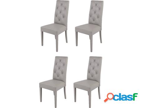 Conjunto de 4 Sillas T M C S Chantal (Gris Claro - 99x46x55