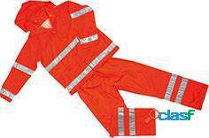 Conjunto impermeable de nylon naranja Talla M