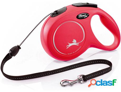 Correa para Perros FLEXI Reflector (Rojo - 8 m - Hasta: 12