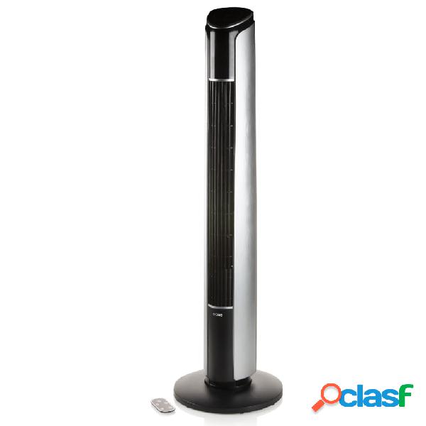 DOMO Ventilador de torre 107 cm 45 W negro y plateado