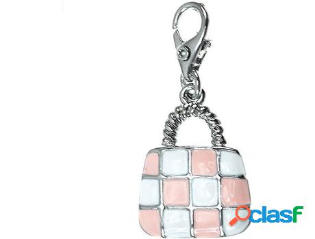Dije SC_CRYSTAL (bañado a rodio - Rosa - 21 mm x 16 mm)