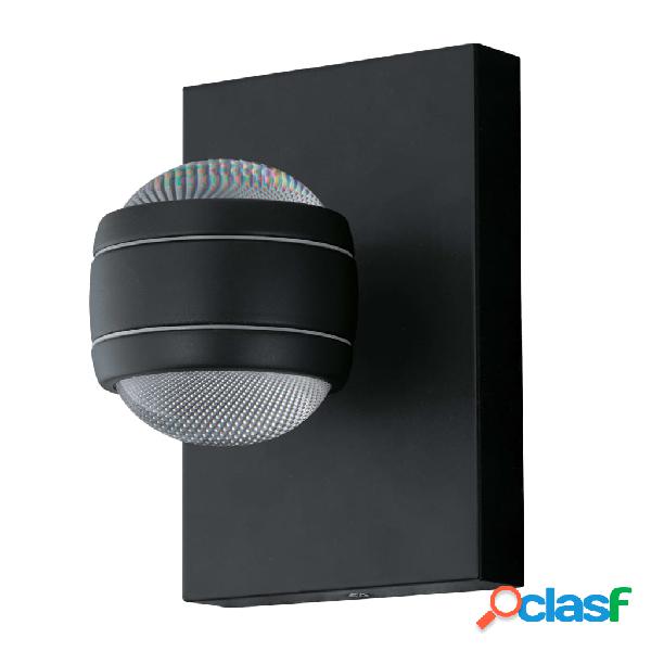 EGLO Lámpara LED de pared para jardín Sesimba negro 2x3,7W