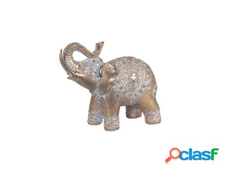 Elefante Dorado Mediano Figuras Africanas Y Elefantes
