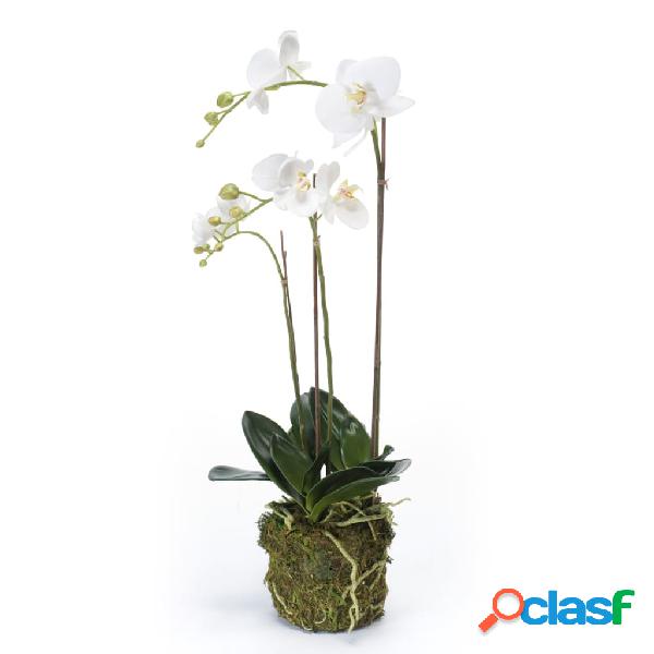 Emerald Orquídea mariposa artificial 70 cm blanca