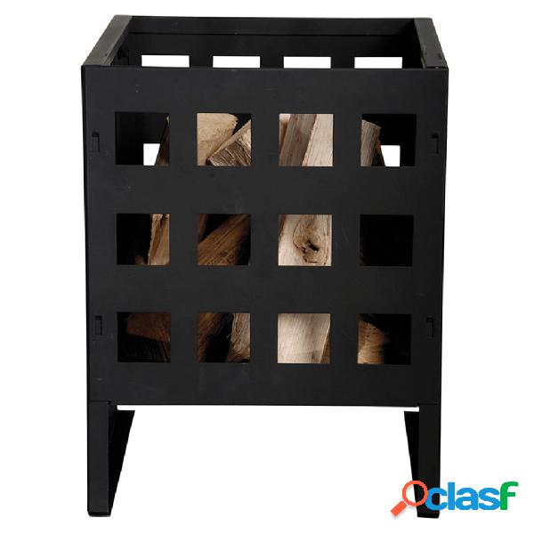 Esschert Design Cesta guarda leña cuadrada FF87