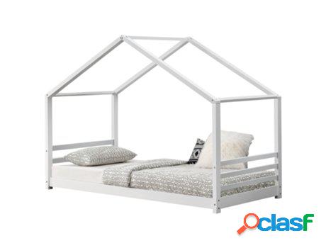 Estructura de Cama Infantil EN.CASA (Blanco - Madera - 90 x