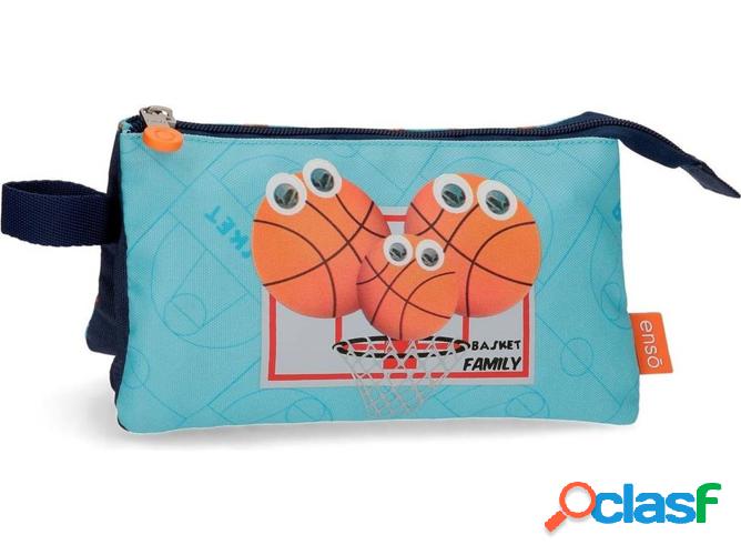 Estuche ENSO Basket Family Azul (22x12x5cm)