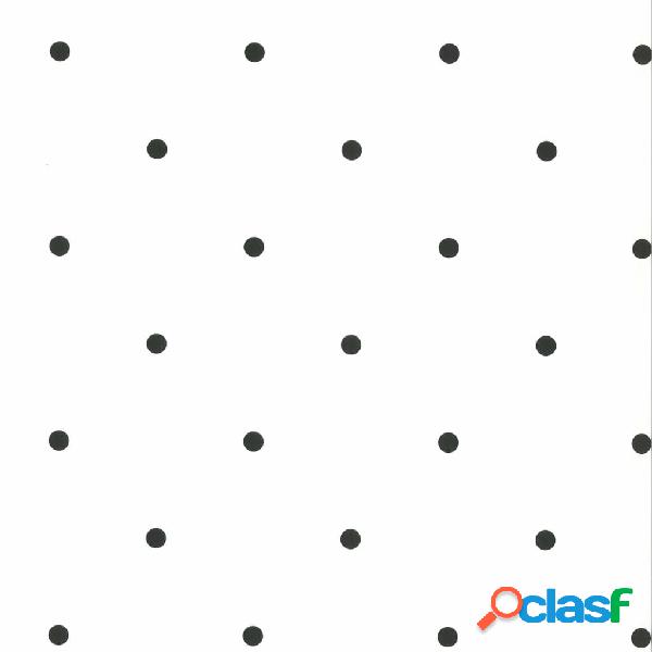 Fabulous World Papel de pared diseño Dots blanco y negro