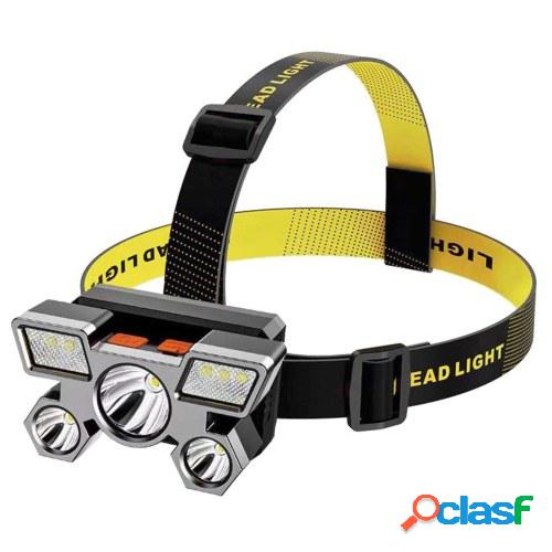 Faro USB recargable cabeza LED lámpara Ultra brillante