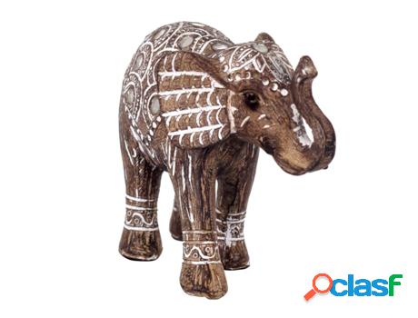 Figura Elefante Marrón de Resina 9*5*12cm Figura de