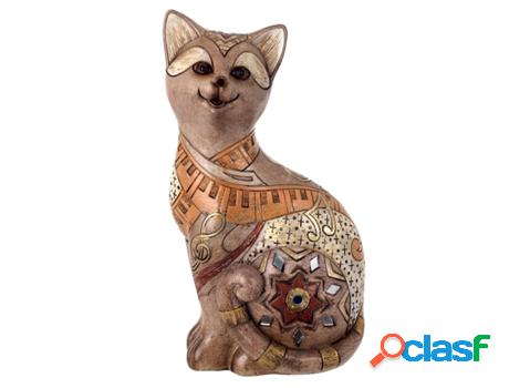 Figura Gato Marrón de Resina 21*8*11cm Figura de Gato
