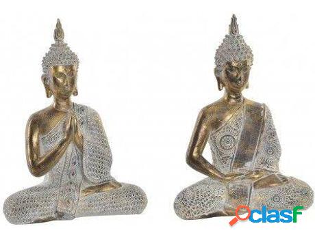 Figura HOGAR Y MÁS Buda Dorado Para Diseño Zen Wabi Sabi
