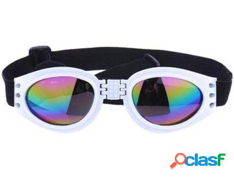 Gafas de Sol para Perros WJS Impermeable (Blanco - S - Porte