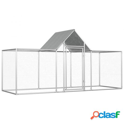 Gallinero de acero galvanizado 3x1x1,5 m
