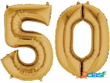 Globo DISFRAZZES Cumpleaños 50 (Oro)