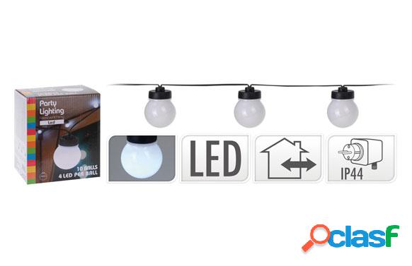 Guirnalda con 10 Bombillas Leds Blancas 3 metros