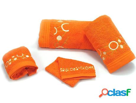 Juego de 4 Toallas para el Baño FRANQUIHOGAR Bordadas