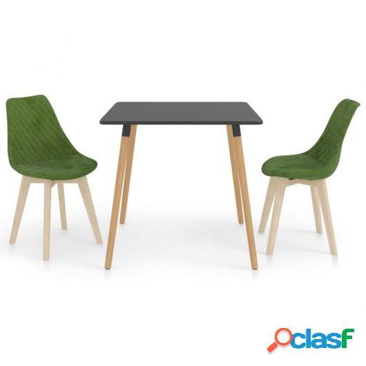 Juego de comedor 3 piezas verde claro