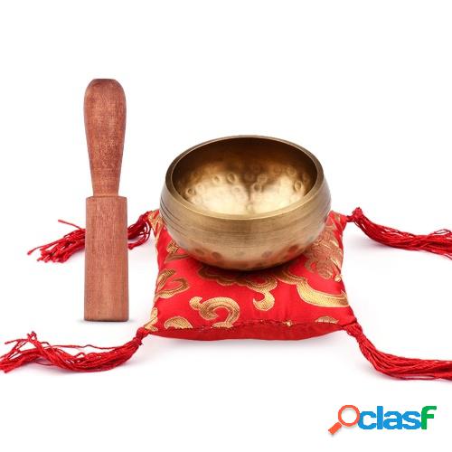 Juego de cuencos tibetanos Muslady con patrón de escala de