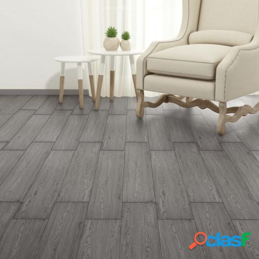 Lamas para suelo PVC autoadhesivas 5,21 m² 2 mm gris oscuro