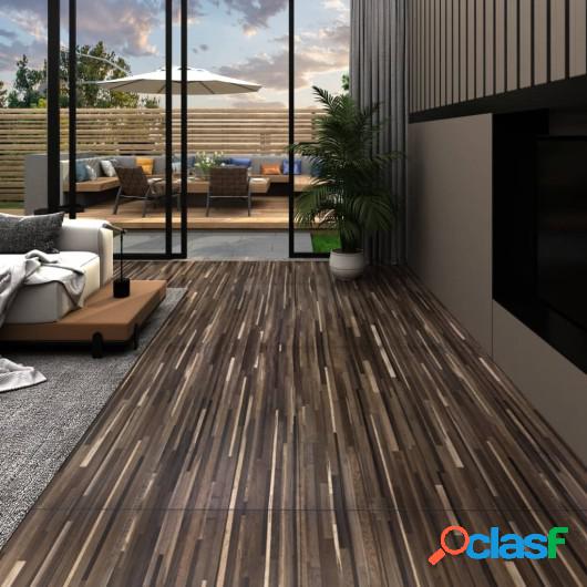 Lamas para suelo PVC autoadhesivas 5,21 m² 2 mm marrón