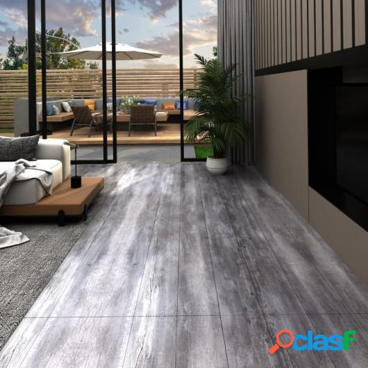 Lamas para suelo PVC autoadhesivas 5,21 m² 2mm gris madera
