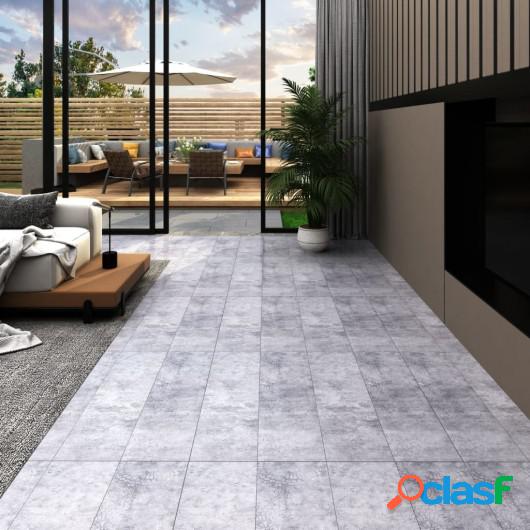 Lamas para suelo de PVC autoadhesivas 5,21 m² 2mm gris