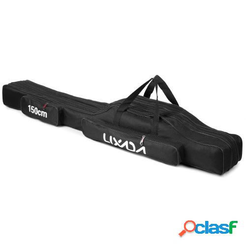 Lixada 3 capas de caña de pescar bolsa de caña plegable